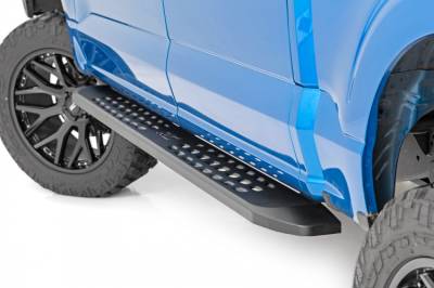 Rough Country - ROUGH COUNTRY RAPTOR STYLE RUNNING BOARD CREW CAB | BLACK | FORD F-150 (15-22)/F-150 LIGHTNING (2022)
