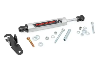 Rough Country - ROUGH COUNTRY V2 STEERING STABILIZER CHEVY/GMC 2500HD/3500HD (16-23)