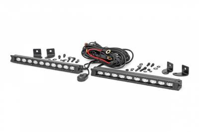 Rough Country - ROUGH COUNTRY 10-INCH SLIMLINE CREE LED LIGHT BARS (PAIR) | BLACK SERIES