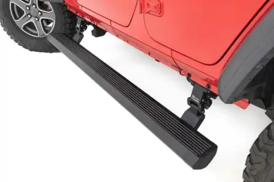 Rough Country - ROUGH COUNTRY POWER RUNNING BOARDS LIGHTED | 4 DOOR | JEEP WRANGLER JL (18-23)
