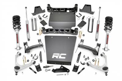 Rough Country - ROUGH COUNTRY 7 INCH STAMPED STEEL LCA LIFT KIT FORGED UCA | BRACKET | CHEVY/GMC 1500 (16-18)