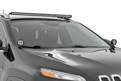 Rough Country - ROUGH COUNTRY LED LIGHT KIT ROOF MOUNT | 40" BLACK SINGLE ROW | JEEP KL (14-22)