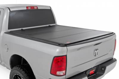 Rough Country - ROUGH COUNTRY Hard Tri-Fold Flip Up Bed Cover 6'4" Bed | Ram 1500 (10-18)/2500 (10-23)