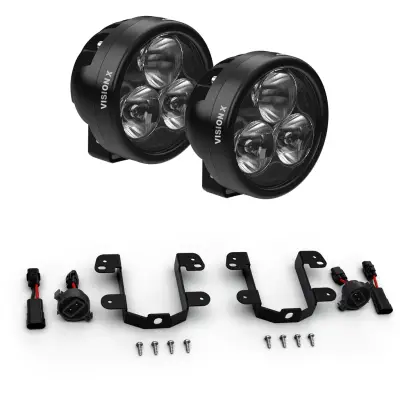 VISION X Lighting - VISION X CR-3 PERFORMANCE LED FOG LIGHT UPGRADE KIT | HYBRID CLEAR | JEEP WRANGLER JK, JL & GLADIATOR JT