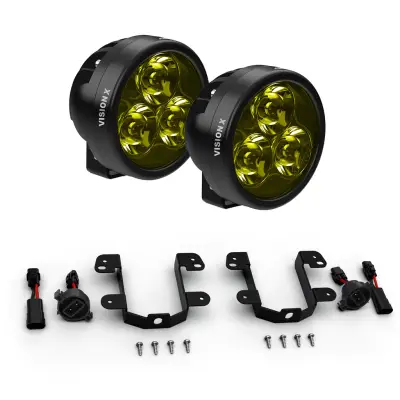 VISION X Lighting - VISION X CR-3 PERFORMANCE LED FOG LIGHT UPGRADE KIT | HYBRID SELECTIVE YELLOW | JEEP WRANGLER JK, JL & GLADIATOR JT