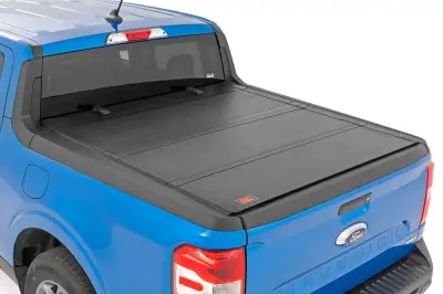 Rough Country - ROUGH COUNTRY Hard Tri-Fold Flip Up Bed Cover 4'6" Bed | Ford Maverick (22-24)