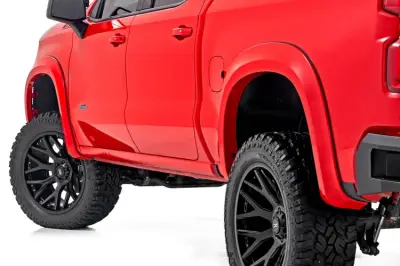 Rough Country - ROUGH COUNTRY SPORT FENDER FLARES CHEVY SILVERADO 1500 2WD/4WD (2019-2023) | FLAT BLACK