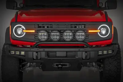 Rough Country - Rough Country DRL Halo LED Headlights DOT Approved | Ford Bronco 4WD (2021-2025)