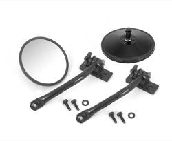 Quick Release Mirror Relocation Kit | Pair | Black | Rugged Ridge | Jeep Wrangler (TJ) 97-06, (JK) 07-18