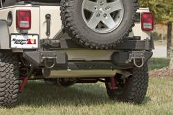 Rugged Ridge - XHD Rear Aluminum Bumper Pods, Textured Black, Rugged Ridge, Jeep Wrangler (JK) 2007-2015     -11547.01 - Image 1