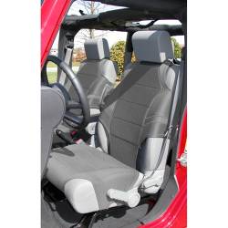 Seat Vest Neoprene Front Pair Gray 07-Up JK Wrangler With Airbag. Will Also Work Without Airbag   -13235.32