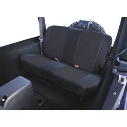 Seat Cover, Rugged Ridge, Fabric Rear, Black, 80-95 CJ YJ Wrangler   -13280.01
