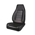 Front Seat, Rugged Ridge, Factory Replacement With Recliner, Black Denim, 76-02 CJ YJ TJ Jeep Wrangler    -13402.15