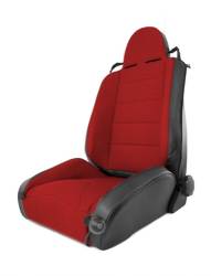 Front Seat, Xhd Off Road Reclining Seat, Black With Red Insert, Rugged Ridge, Jeep Cherokee (XJ) 84-01   -13448.53