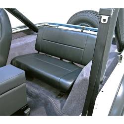 Standard Rear Seat, Black, 55-95 Jeep CJ YJ Wrangler    -13461.01