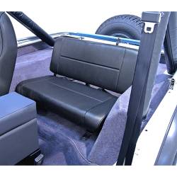 Standard Rear Seat, Black Denim, 55-95 Jeep CJ YJ Wrangler   -13461.15