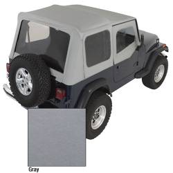 Soft Top, Rugged Ridge, Factory Replacement With Door Skins, 88-95 YJ Wrangler, Black Denim   -13701.15