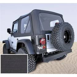 Soft Top, Rugged Ridge, Factory Replacement With Door Skins, 97-02 TJ Wrangler, Den Black    -13703.15