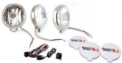 Off Road Fog Light Kit, Three Lights W/ Wiring Harness, 6-In Slim Stainless Steel, 100W, Rugged Ridge -15208.68