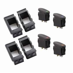Rocker Switch Housing Kit, Rugged Ridge, Universal Application. Includes Four Interlocking Switch Housings And Four Rocker Switches   -17235.89