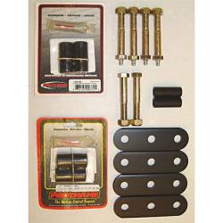 1" Lift Heavy Duty Shackle Pair, 55-75 CJ Front/Rear, Greasable With Black Bushings 18265.03