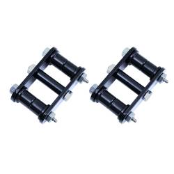 1" Lift Heavy Duty Shackle Pair, 76-86 Jeep CJ Front, Greasable With Black Bushings 18265.07