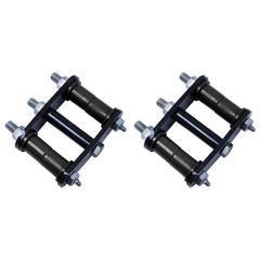 1" Lift Heavy Duty Shackle Pair, 76-86 CJ Rear, Greasable With Black Bushings 18265.11