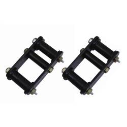 1" Lift Heavy Duty Shackle Pair, 87-95 Jeep Wrangler YJ Front, Greasable With Black Bushings 18265.15