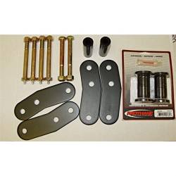 1" Lift Heavy Duty Shackle Pair, 87-95 Jeep Wrangler YJ Rear, Greasable With Black Bushings 18265.19