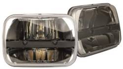 Truck Lite 5"x7" Rectangular LED Headlamp Kit fits Jeep Cherokee XJ Comanchee MJ or Jeep Wrangler YJ DOT Approved By RIGID INDUSTRIES