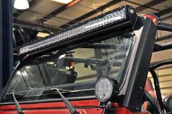 Rough Country - ROUGH COUNTRY JEEP 50-INCH STRAIGHT LED LIGHT BAR UPPER WINDSHIELD MOUNTS (97-06 TJ) - Image 2