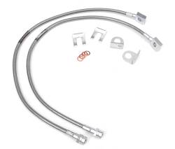 ROUGH COUNTRY BRAKE LINES | STAINLESS | FR | 4-6" LIFT | JEEP CHEROKEE XJ (84-01)/WRANGLER TJ (97-06)