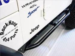 ROCK HARD 4X4™ Jeep LJ Unlimited Rocker Guards (Powder Coated w/o side tubing) 