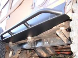 ROCK HARD 4X4™ Jeep CJ-7 Rocker Guards (Powder Coated w/side tubing) 