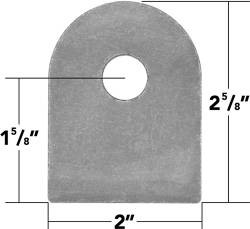 TRAIL-GEAR Weld On Flat Tab 9/16" Hole (sets of 10)