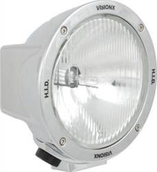 HID OFFROAD - 6550 SERIES 50 WATT - VISION X Lighting - Vision X 6.7" ROUND CHROME 50 WATT HID EURO, FLOOR OR SPOT LAMP     -HID-6550C-6551C-6552C