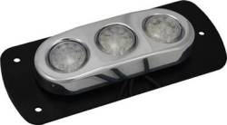 Vision X FLAT MOUNT 3 LIGHT LED BILLET POD - AVAILABLE IN AMBER, BLUE, GREEN, RED OR WHITE     -HIL-DLF3