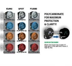 VISION X OPTIMUS ROUND SNAP ON COVERS POLYCARBONATE AND SHATTERPROOF    -PCV-OPR