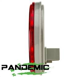 Pandemic - Universal 4" RED or CLEAR LENSE LED TAIL LIGHTS - Includes 2 lights with SUPER BRIGHT red LED's, and Rubber Grommet Flanges - DOT APPROVED STOP / TURN /TAIL LIGHTS - Image 4