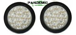 Pandemic - Universal 4" RED or CLEAR LENSE LED TAIL LIGHTS - Includes 2 lights with SUPER BRIGHT red LED's, and Rubber Grommet Flanges - DOT APPROVED STOP / TURN /TAIL LIGHTS - Image 3