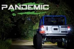 Pandemic - Universal 4" RED or CLEAR LENSE LED TAIL LIGHTS - Includes 2 lights with SUPER BRIGHT red LED's, and Rubber Grommet Flanges - DOT APPROVED STOP / TURN /TAIL LIGHTS - Image 6