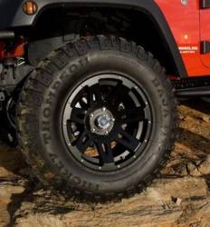 Rugged Ridge - Aluminum Wheel 17X9 Jeep Wrangler JK 07-15, Black Satin, Rugged Ridge, 12Mm Offset, 5 On 5   -15301.01 - Image 2