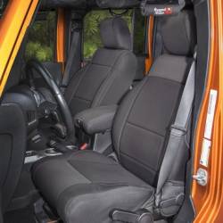 Seat Cover Front Pair, Neoprene, Black, Rugged Ridge, Jeep Wrangler JK 11-15   -13215.01