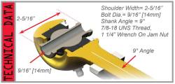 TeraFlex - TeraFlex Jeep Wrangler JK Small Rear Upper Offset FlexArm Joint - Right Hand Thread    -4116220 - Image 2