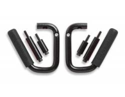 Front GraBars For 07-18 Jeep Wrangler JK's (ALL MODELS) - (HARD MOUNT SOLID GRAB HANDLES) - 1001