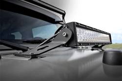 Rough Country - ROUGH COUNTRY JEEP WRANGLER JK/JKU 20-INCH DUAL or SINGLE ROW LED HOOD MOUNT - 70533 - Image 2