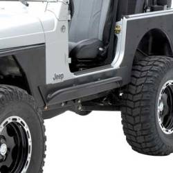 Smittybilt - XRC Rock Sliders W/Step 97-06 TJ Wrangler Black Textured Smittybilt - Image 1