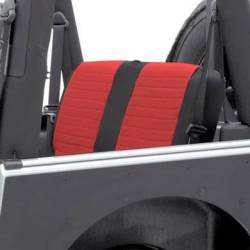 Smittybilt - XRC Seat Cover Rear 08-Pres Wrangler JK 4DR Black Sides Red Center Smittybilt - Image 1