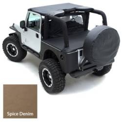 Jeep Tops & Hardware - Jeep Wrangler YJ 87-95 - Smittybilt - Tonneau Cover For OEM Soft Top W/Channel Mount 92-95 Wrangler YJ Denim Spice Smittybilt