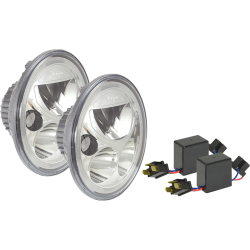 VISION X Lighting - VISION X VORTEX 7" ROUND SEALED LED HEADLIGHTS FOR JEEP **CHROME** DOT APPROVED - XIL-7RDKITJKCB - Image 1